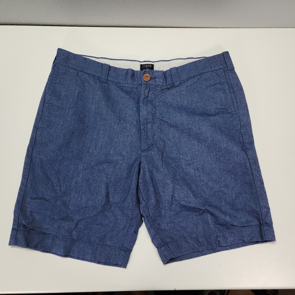 J Crew Gramercy Shorts Mens 35 Blue Classic Fit 100% Cotton Casual Summer 8in